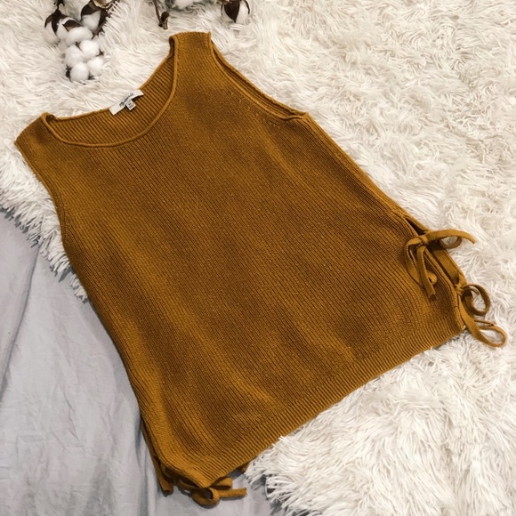Madewell mustard knit tank top - Picture 1 of 1